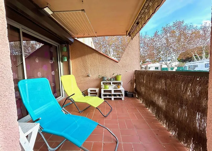 アパート Superbe T2 Rez-de-jardin Proche Avec Terrasse Et Parkings - - Fr-1-388-220 アルジェレス・シュル・メール